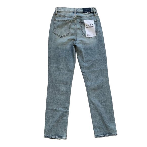 NWT Daze Denim Smarty Pants High Rise Jeans Womens 25 Blue Denim Straight NEW - Picture 11 of 12